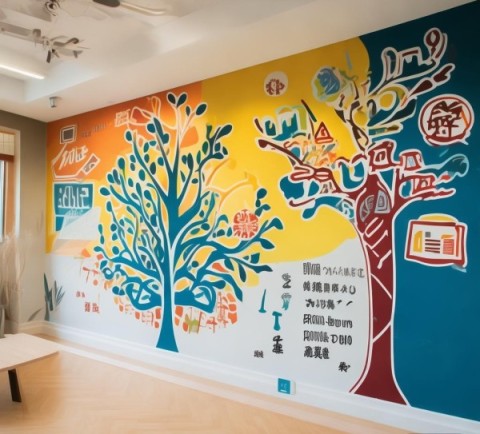 企业文化墙贴，助力教育咨询成长之路，支持您的咨询旅程